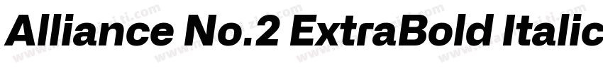 Alliance No.2 ExtraBold Italic字体转换